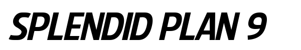 Splendid Plan 9 font preview